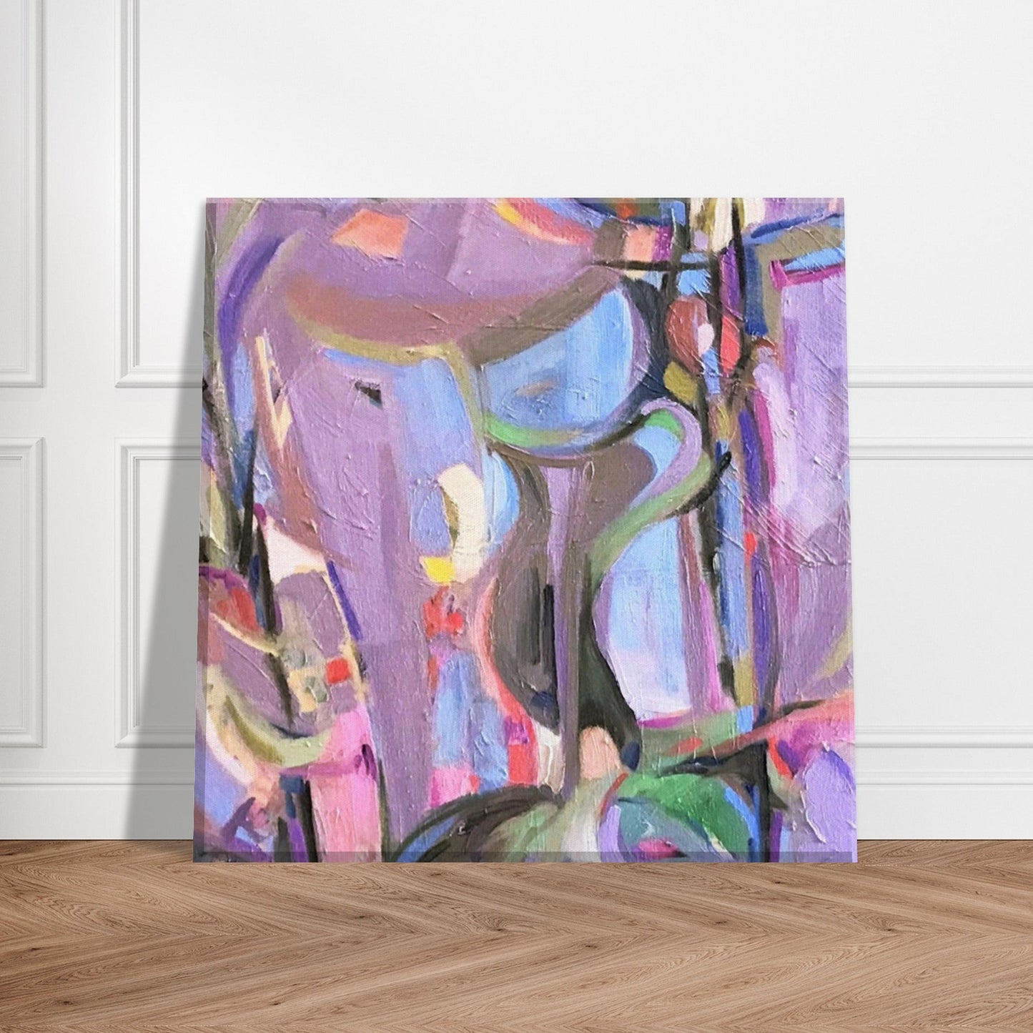 'Passages' Abstract I 8x8 inch Canvas Art Print I Original Artwork by American Artist Barbara Cleary I F128