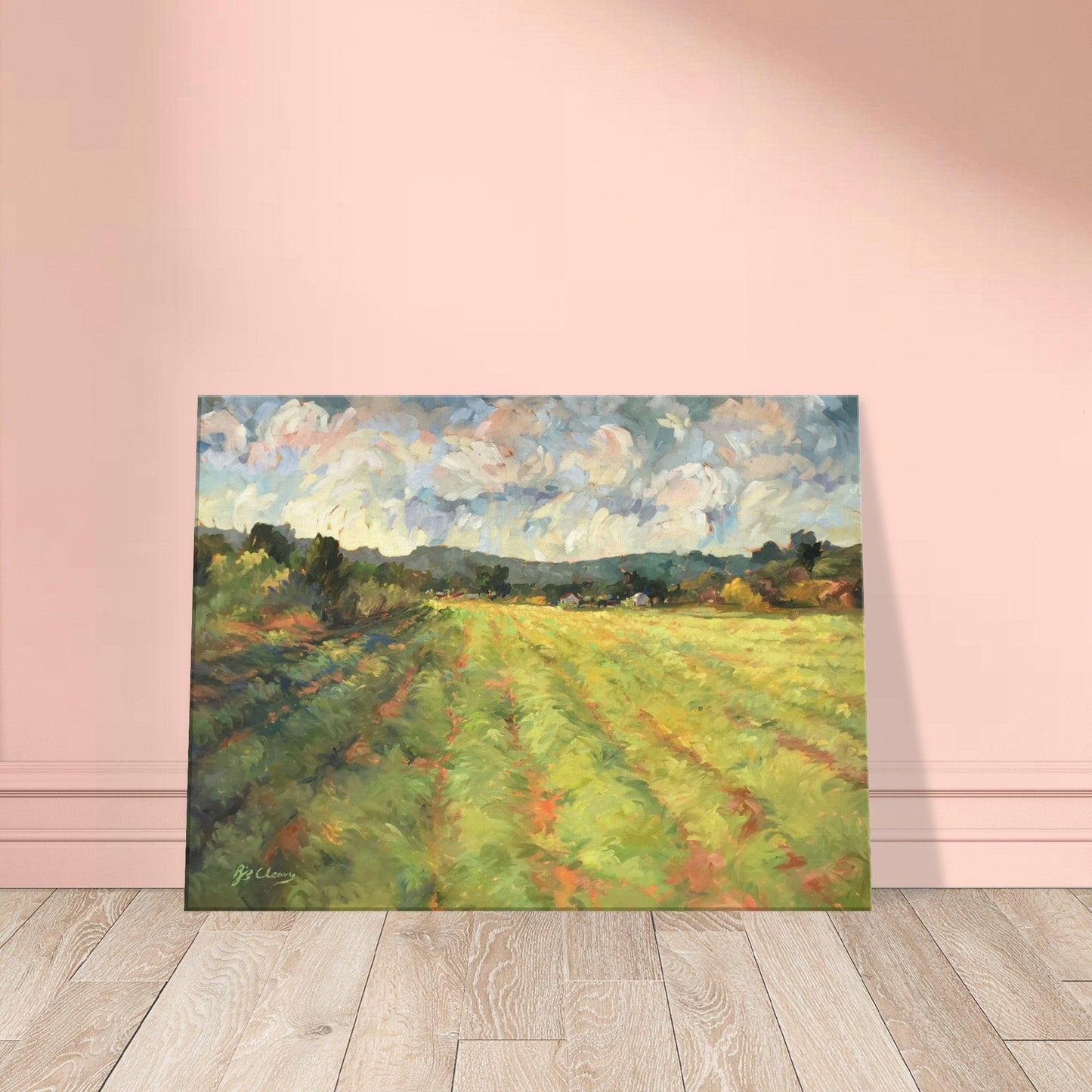 'Before the Harvest' Landscape I 18x24 inch Canvas Art Print I Original Artwork by American Artist Barbara Cleary