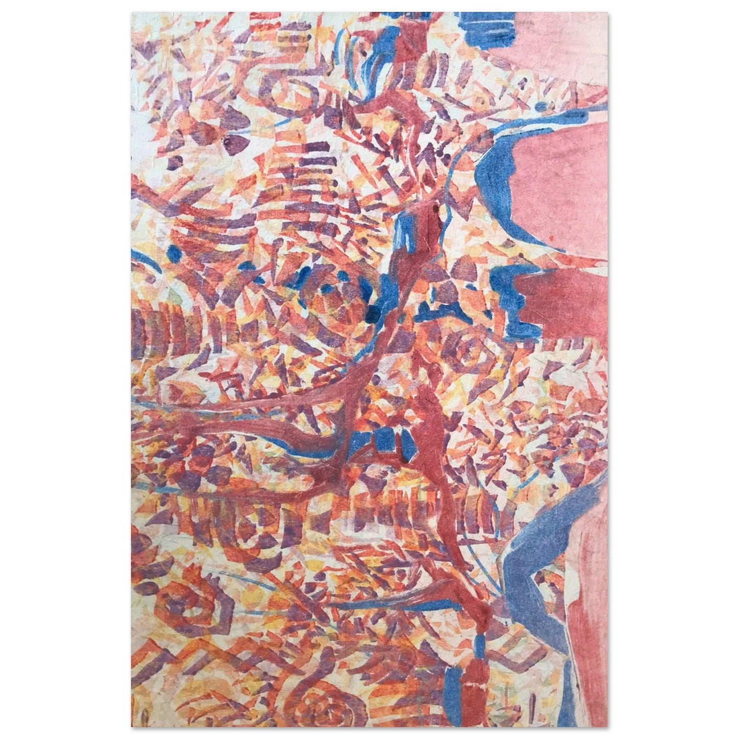 'Abstract Fusion' Abstract I 12x18 Museum-Quality Matte Paper Poster | Original Artwork by American Artist Barbara Cleary