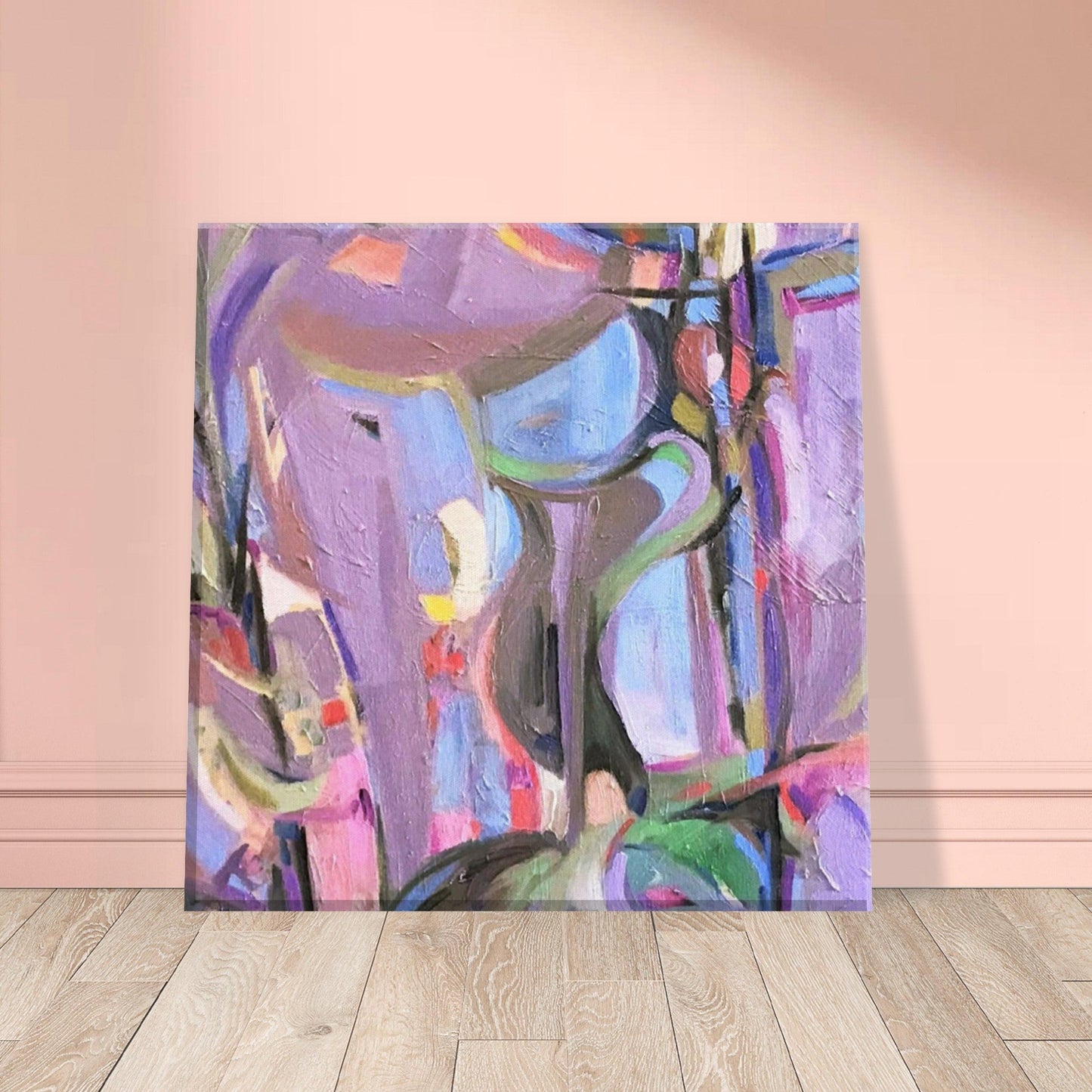 'Passages' Abstract I 8x8 inch Canvas Art Print I Original Artwork by American Artist Barbara Cleary I F128