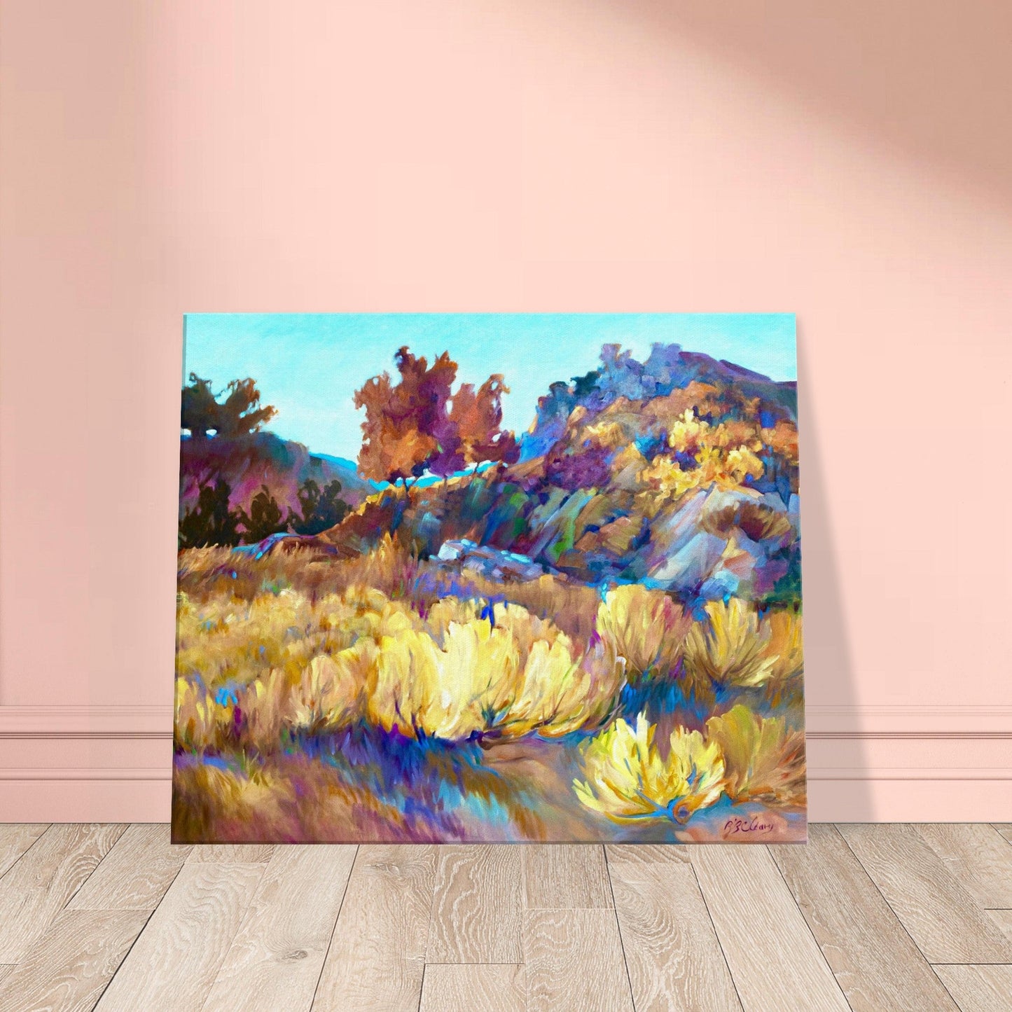 "Rock Ridge" Landscape I 20x24 inch Canvas Art Print I Original Artwork by American Artist Barbara Cleary