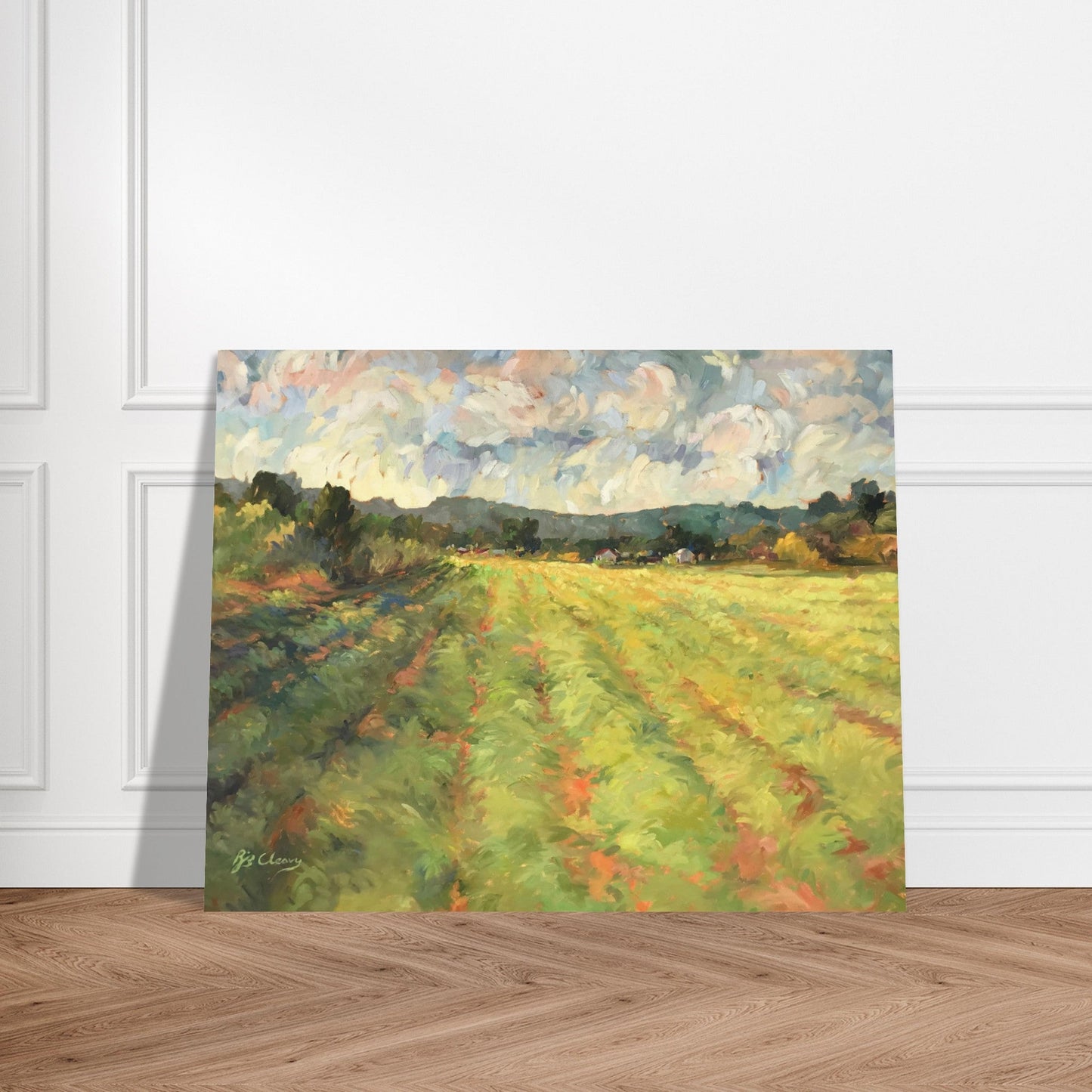 'Before the Harvest' Landscape I 16x20 Museum-Quality Matte Paper Poster | Original Artwork by American Artist Barbara Cleary