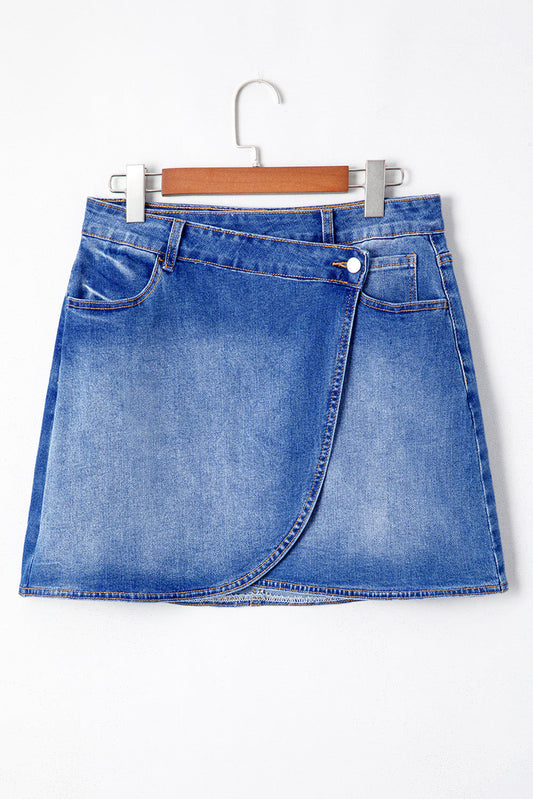 Renamara Crossed Waist Mini Skirt-0