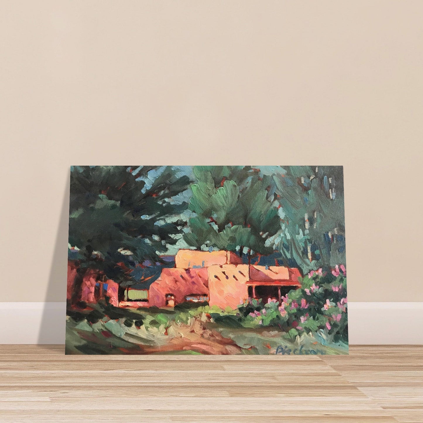 'Spring in Taos' Landscape I 12x18 Museum-Quality Matte Paper Poster | Original Artwork by American Artist Barbara Cleary