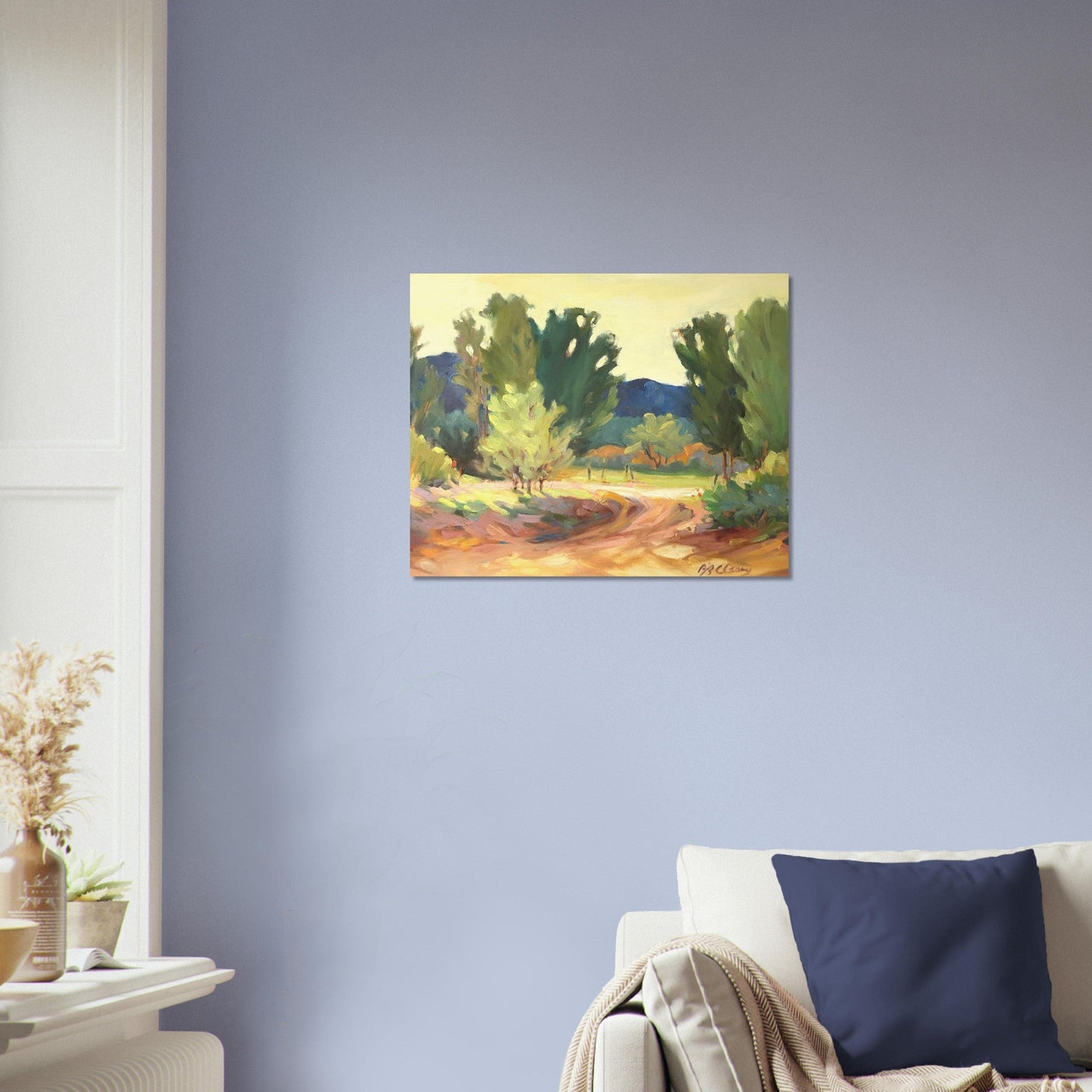 ‘Hacienda Road’ Landscape I 16x20 Museum-Quality Matte Paper Poster | Original Artwork by American Artist Barbara Cleary