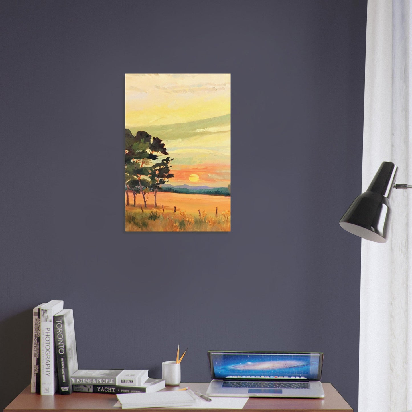 'Sunrise' Landscape I 16x24 Museum-Quality Matte Paper Poster | Original Artwork by American Artist Barbara Cleary