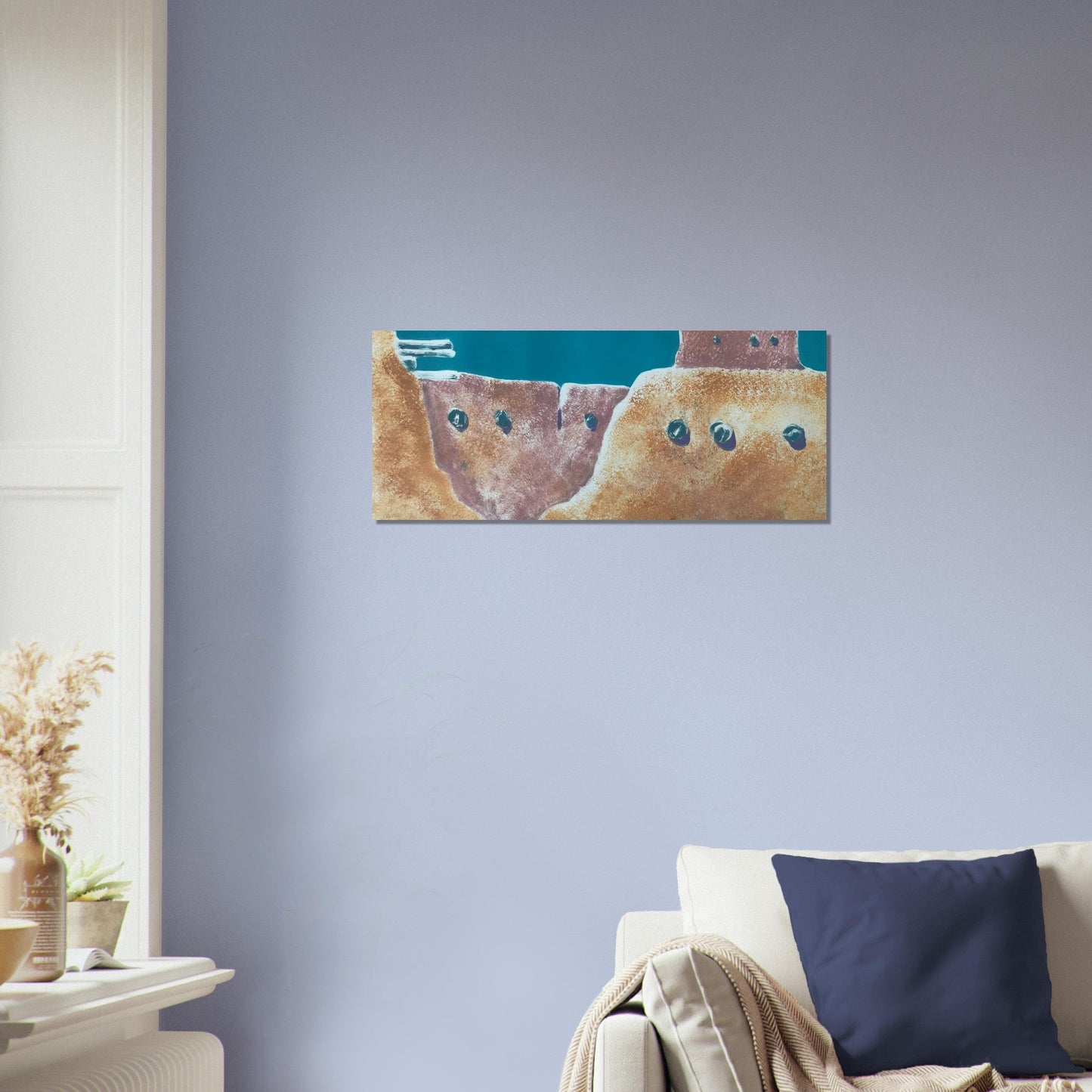 'Pueblo Series 2' Abstract I 10x24 Museum-Quality Matte Paper Poster | Original Artwork by American Artist Barbara Cleary