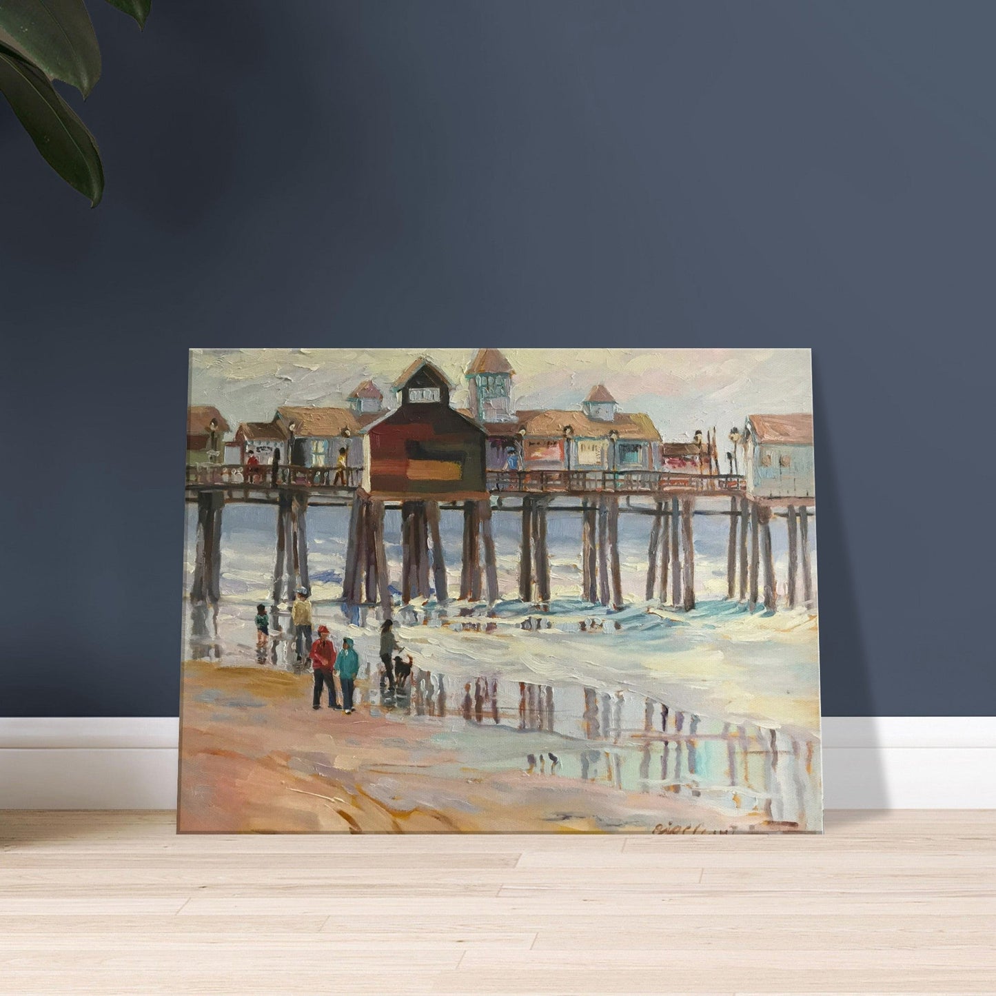 'Serenity by the Sea' Coastal I 18x24 inch Art Print on Canvas I Original Artwork by American Artist Barbara Cleary