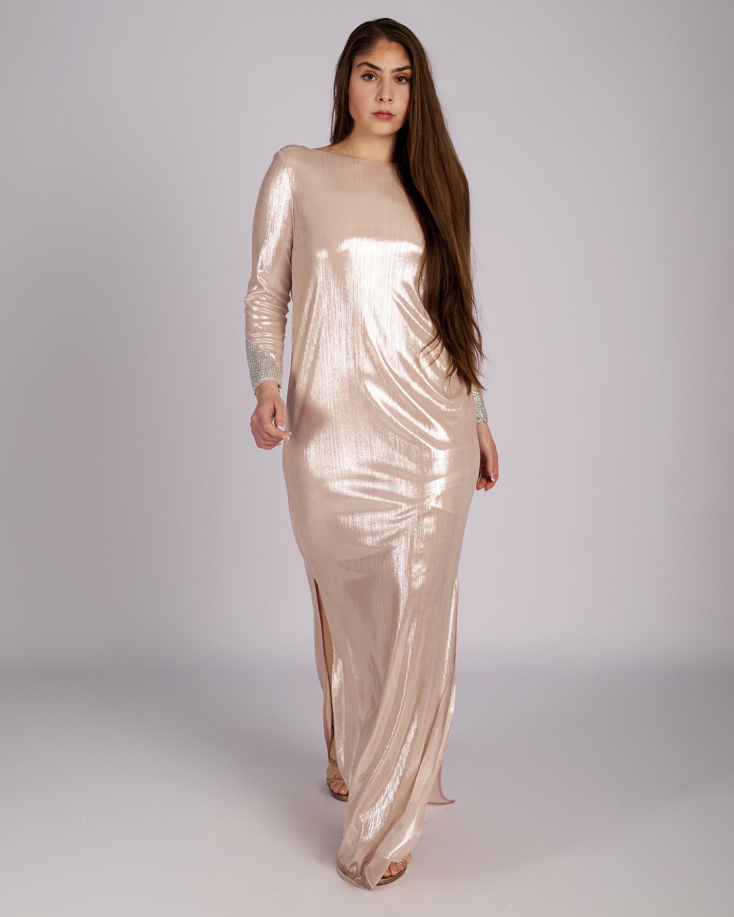 Laurelle Maxi Dress with Slits and Open Back " evening dresses "