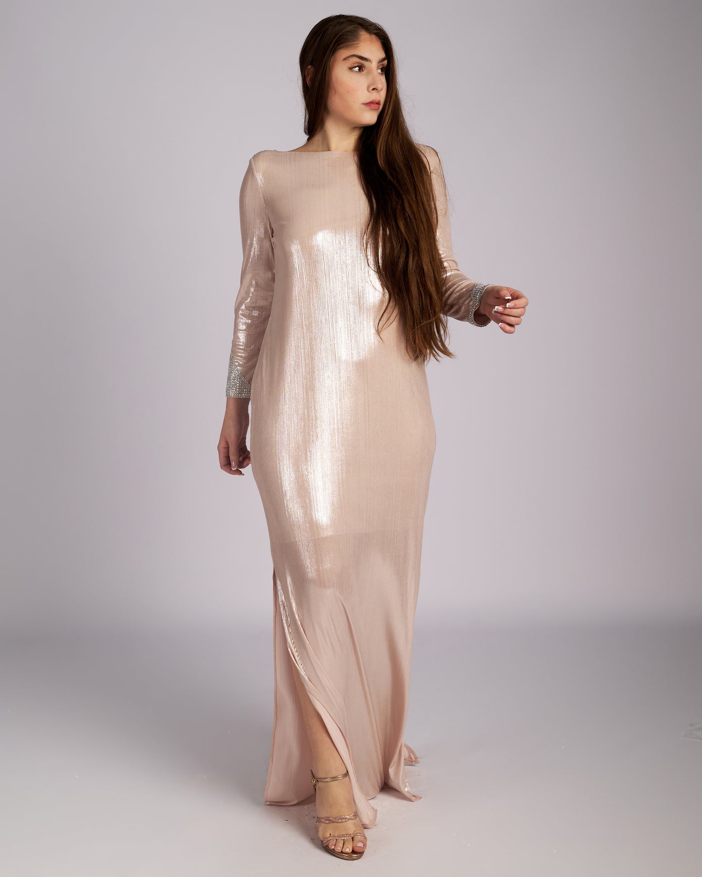 Laurelle Maxi Dress with Slits and Open Back " evening dresses "