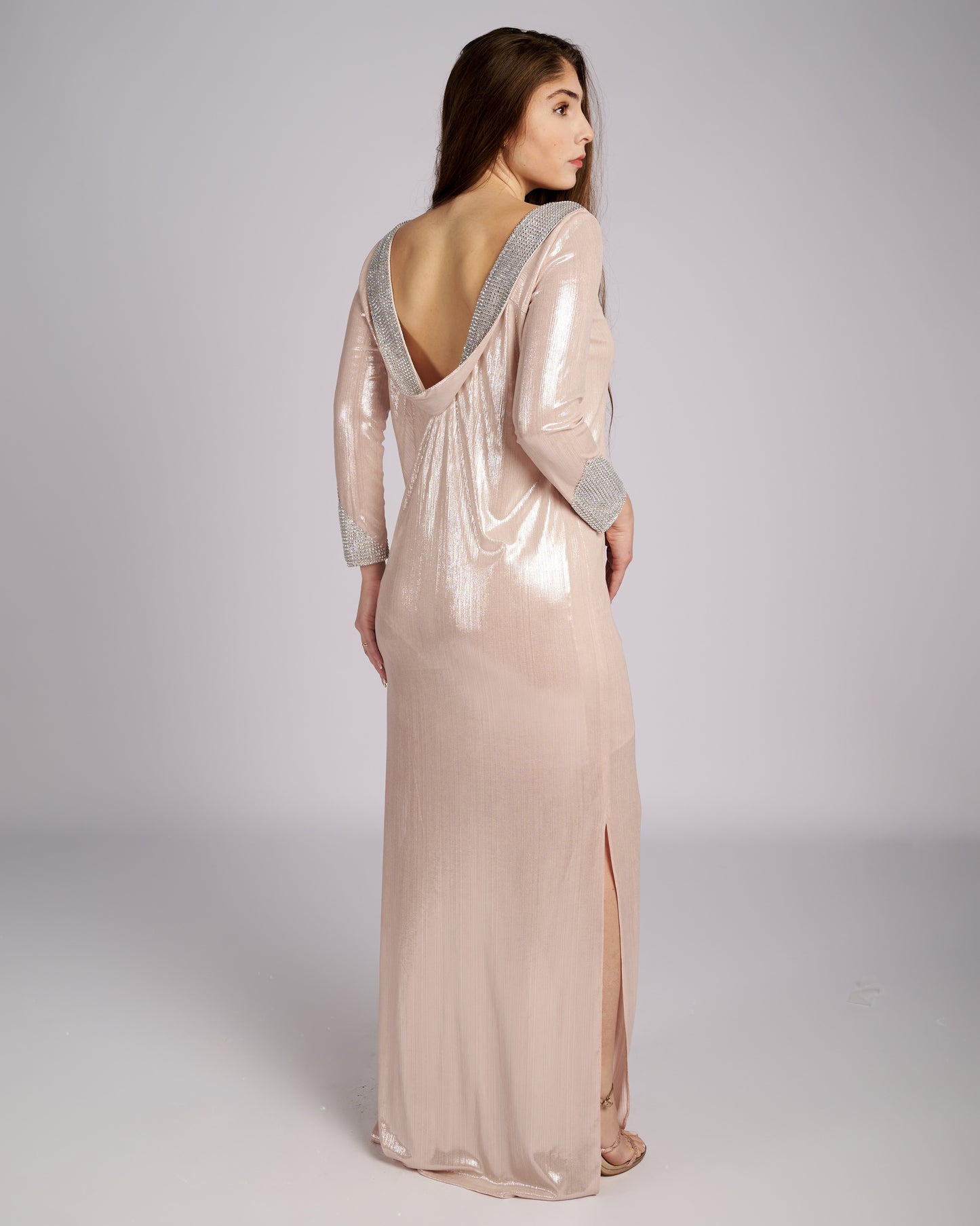 Laurelle Maxi Dress with Slits and Open Back " evening dresses "
