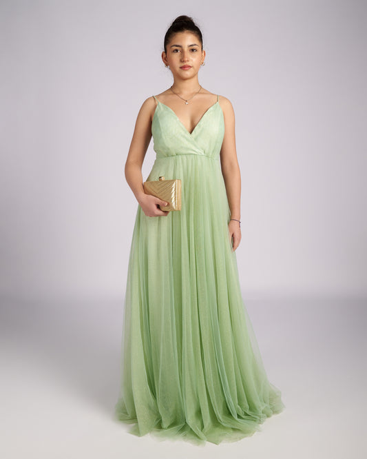 Nefeli Light Mint glitter dress "evening dresses"