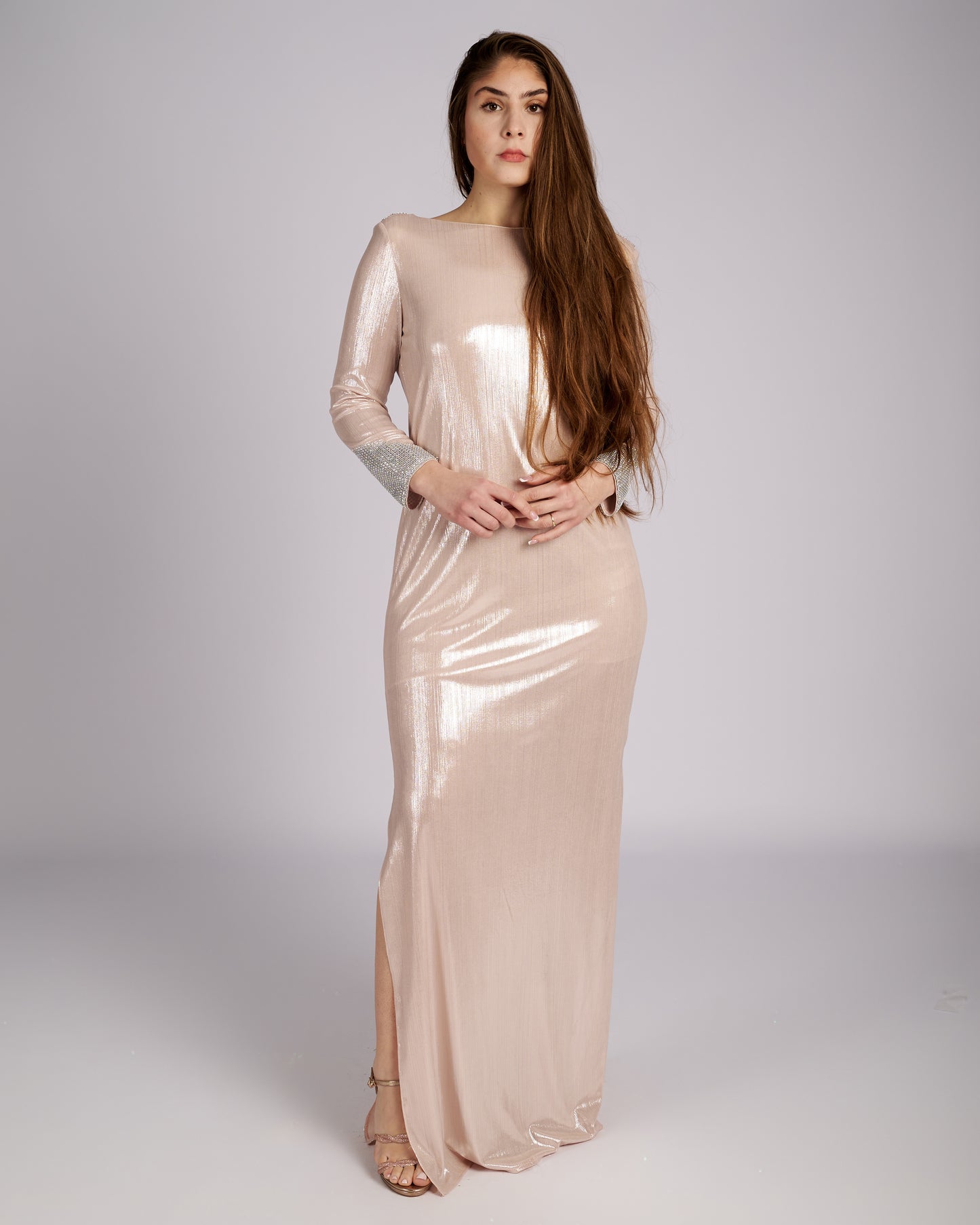 Laurelle Maxi Dress with Slits and Open Back " evening dresses "