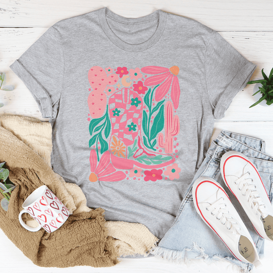 Floral Cowboy Boot Tee
