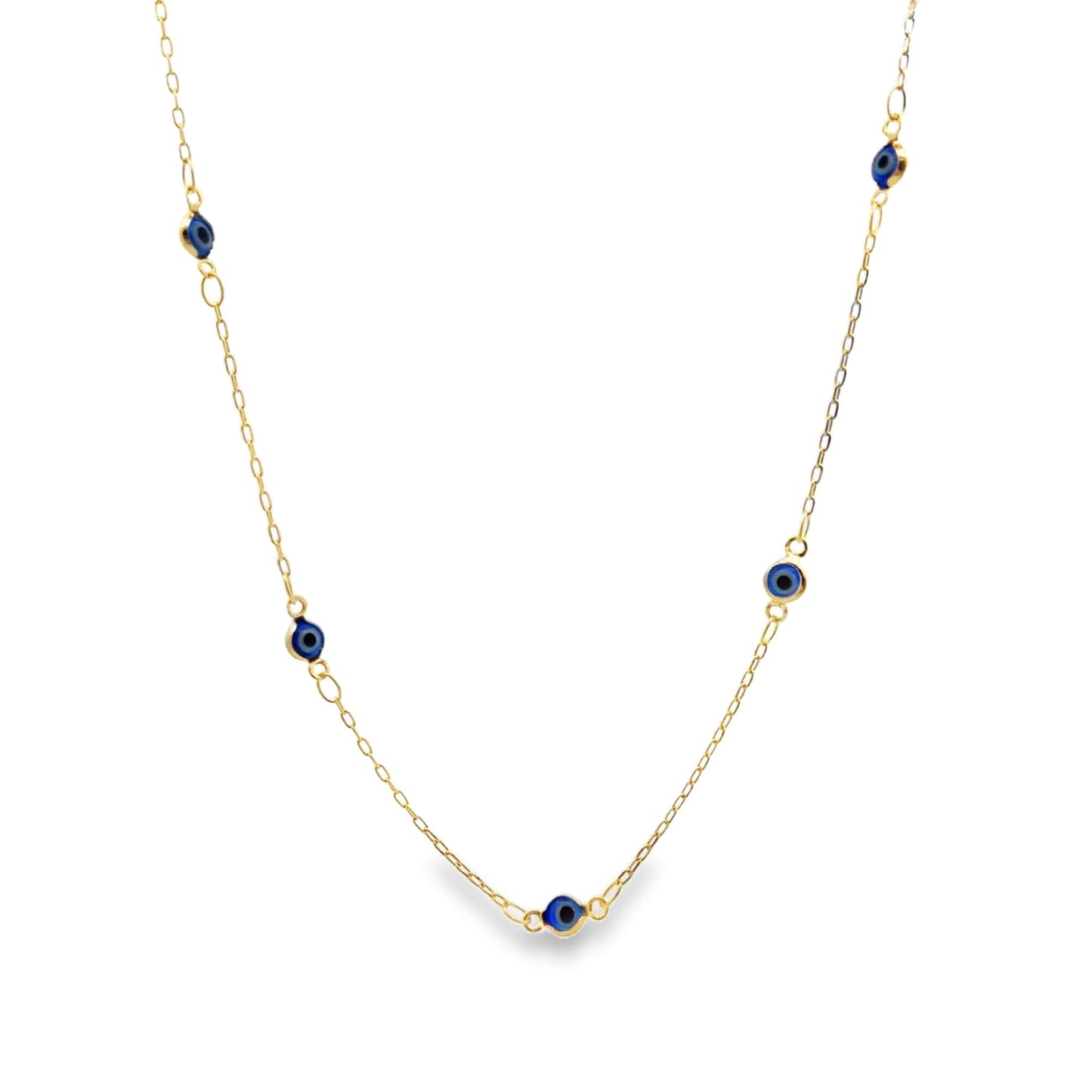 Dainty Evil Eye Charm Station Bracelet (G124/I268)