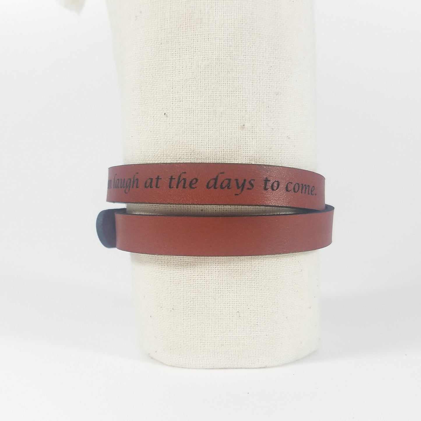 Spiritual Quote Wrap Bracelets - She is clothed with strength and dignity