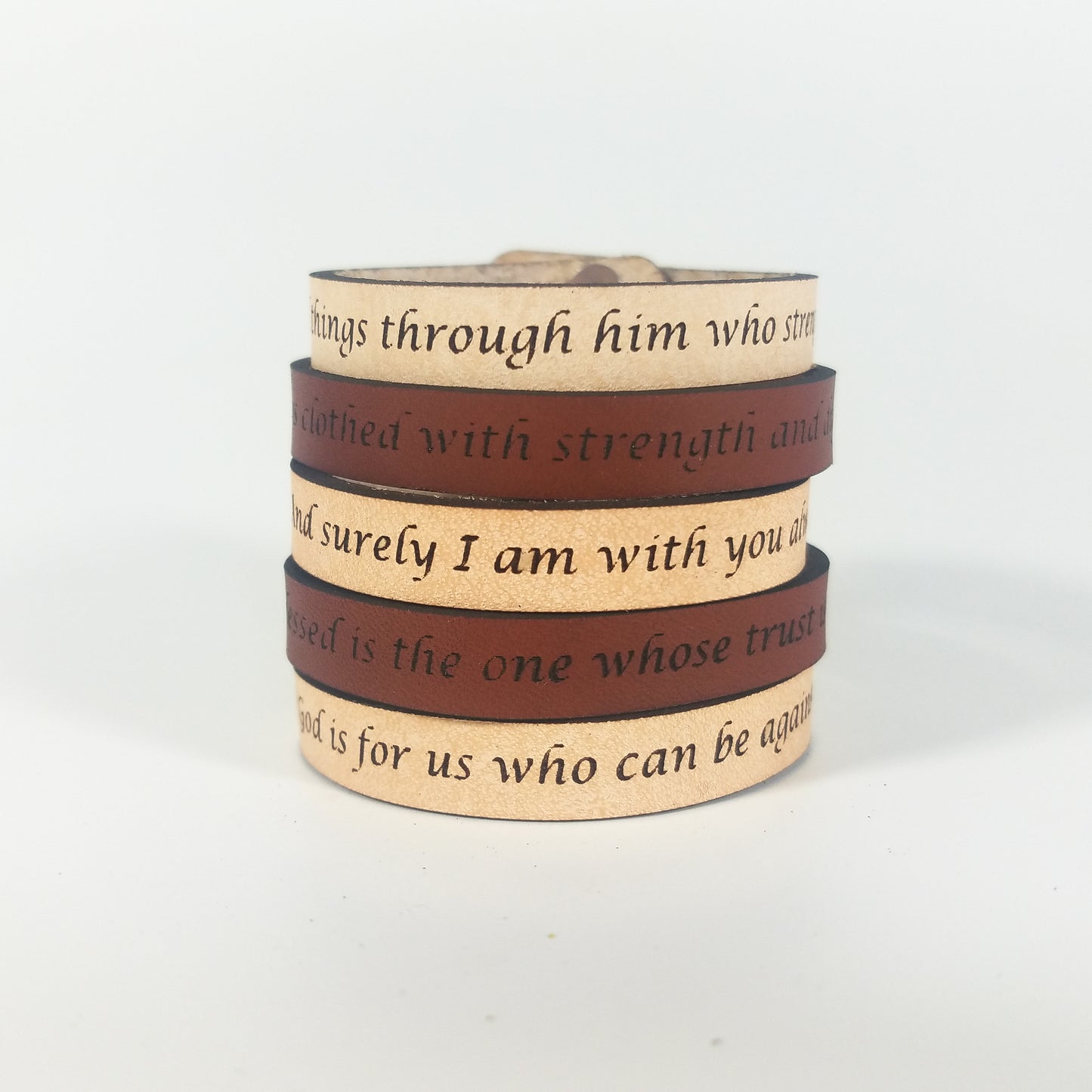 Spiritual Quote Bracelet - the light shines in the darkness