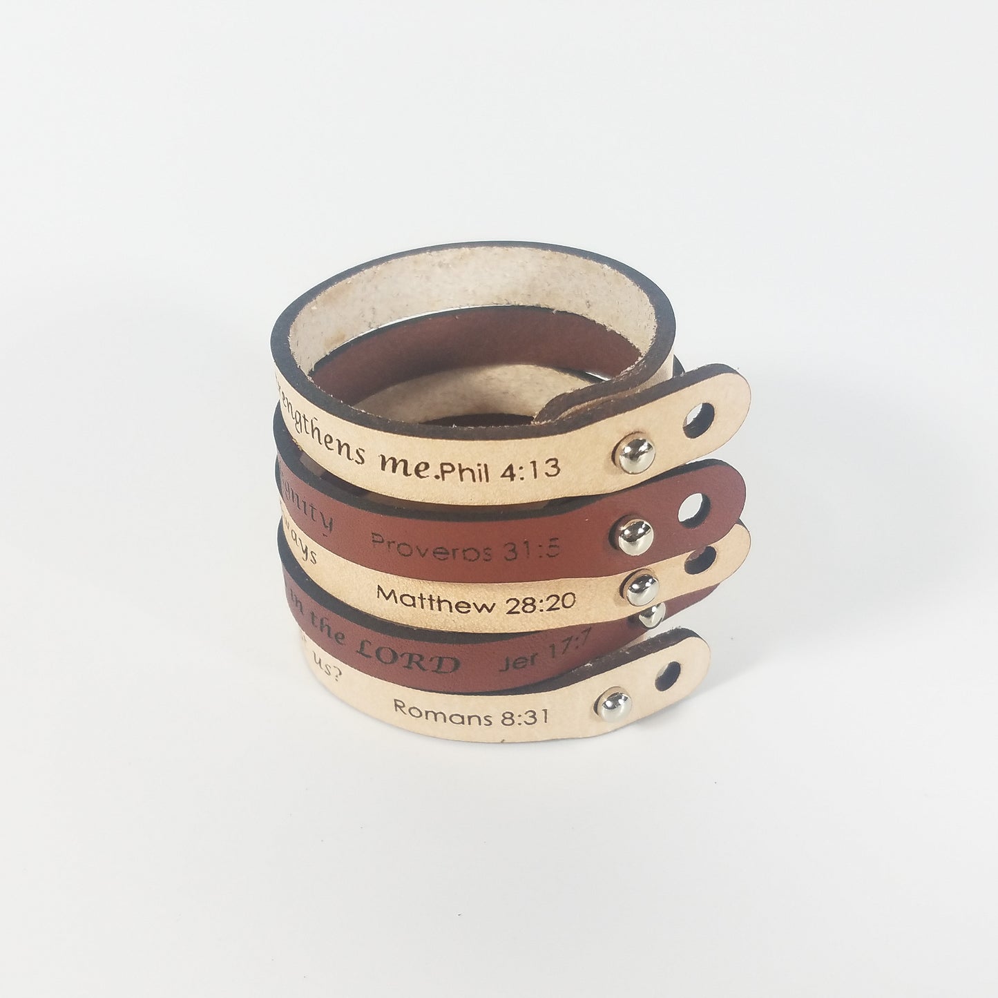 Spiritual Quote Bracelet - faith hope love