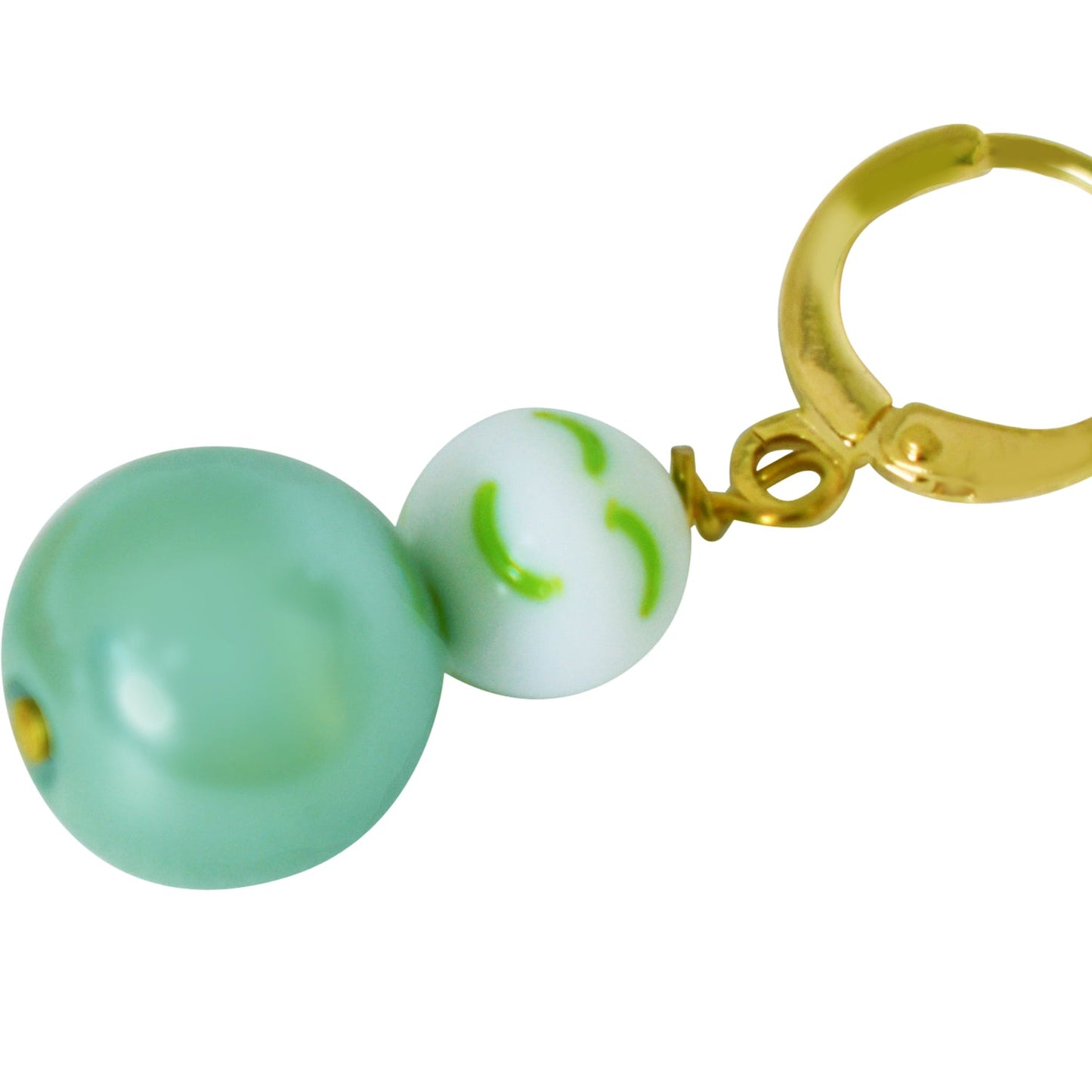 Huggie Earrings, Green Earrings, Statement Earrings | by lovedbynlanla