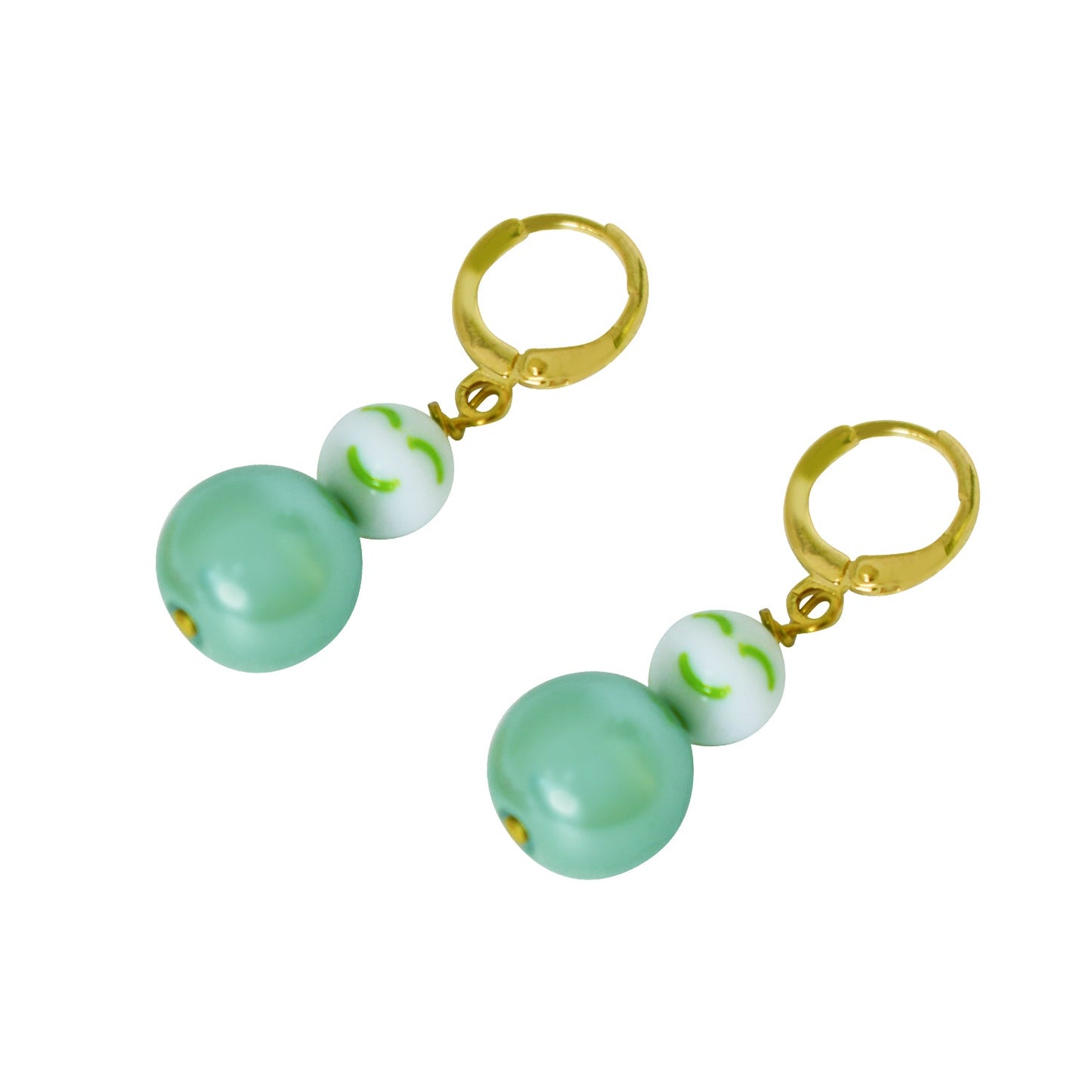 Huggie Earrings, Green Earrings, Statement Earrings | by lovedbynlanla