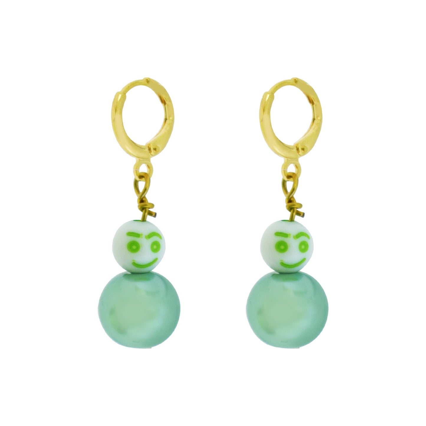 Huggie Earrings, Green Earrings, Statement Earrings | by lovedbynlanla