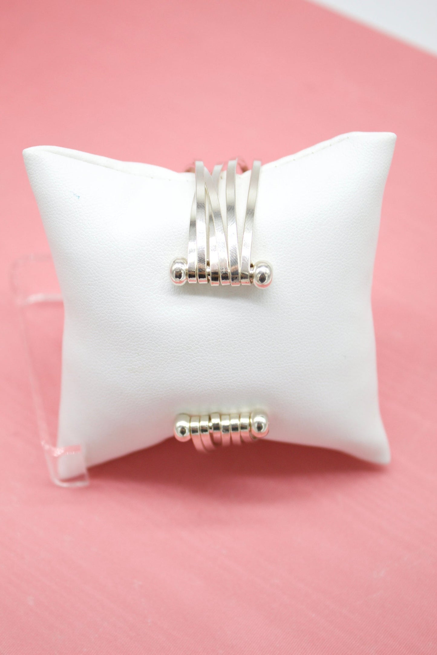 18K Rhodium Filled Wrist Cuff Bangle