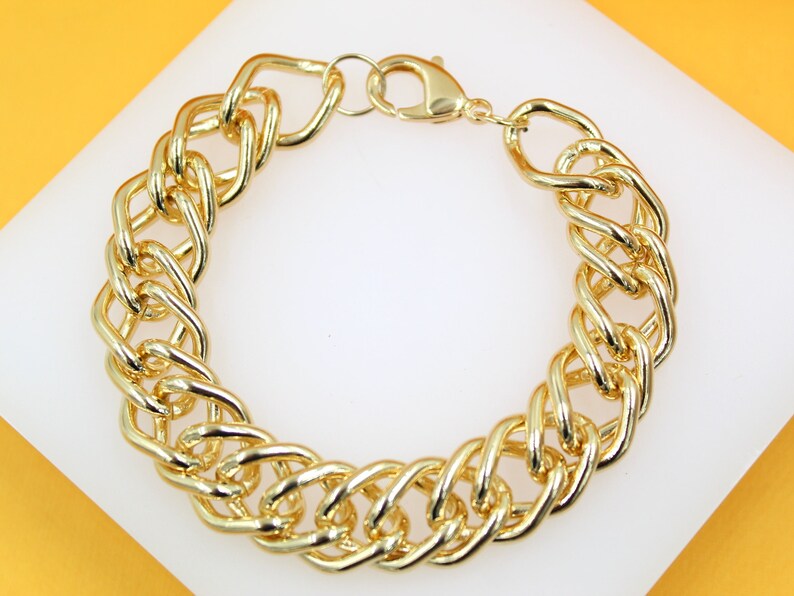 18K Gold Filled Thick Curb Link Chain (I242)
