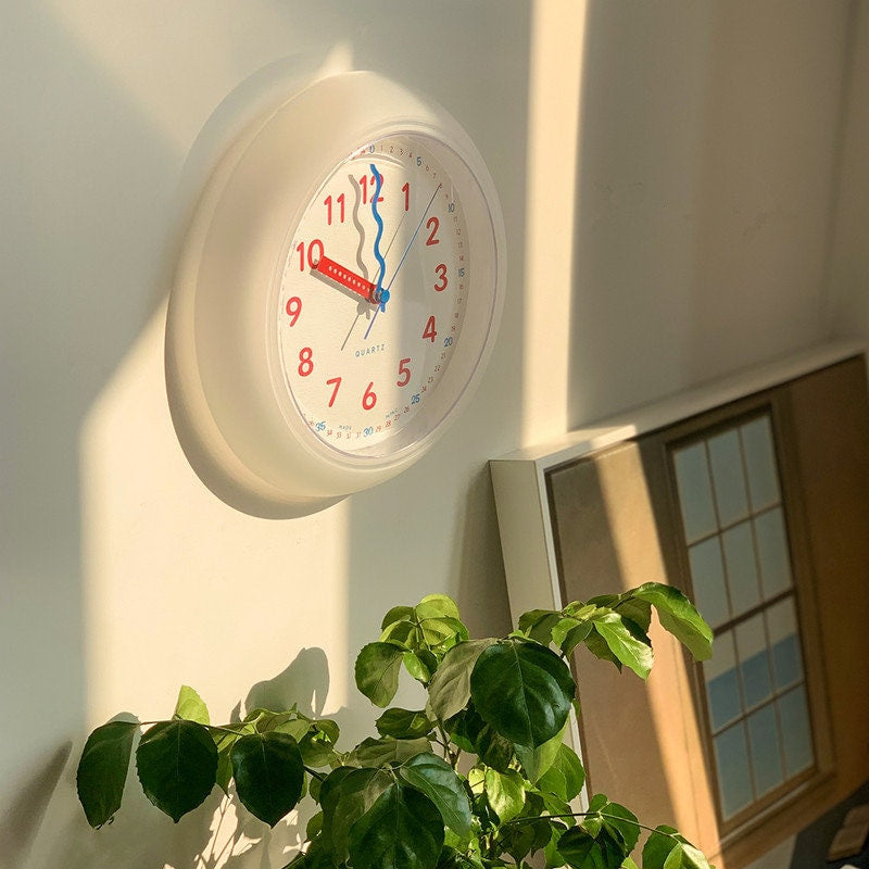 Modern Plastic Yellow Wall Clock