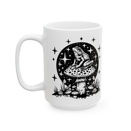 Cosmic Frog Toadstool Mug | Mystical Forest Coffee Cup