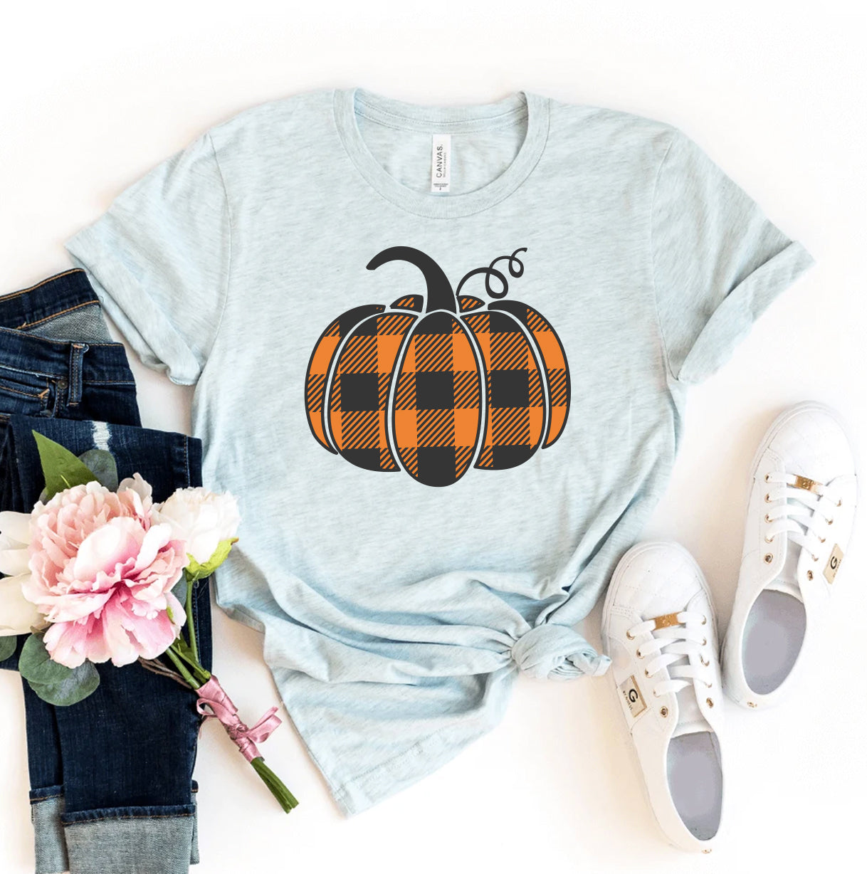 Plaid Pumpkin T-shirt