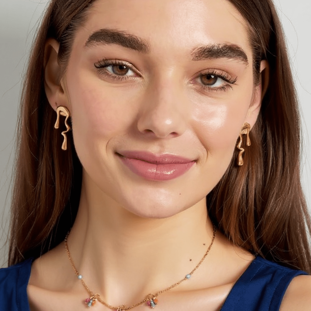 Earrings Selestia - Gold Plated Celestial Earrings