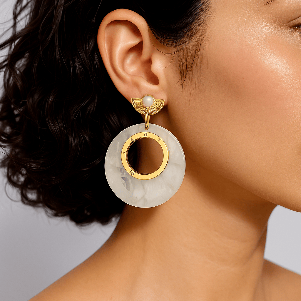 Earrings Sharon - Gold Plated Elegant Earrings