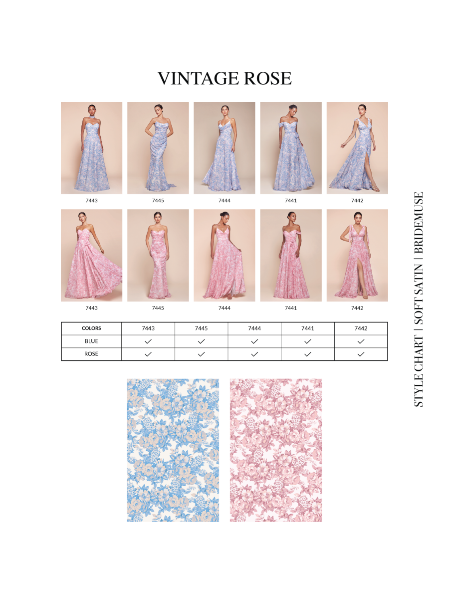 Strapless A-Line Floral Satin Dress