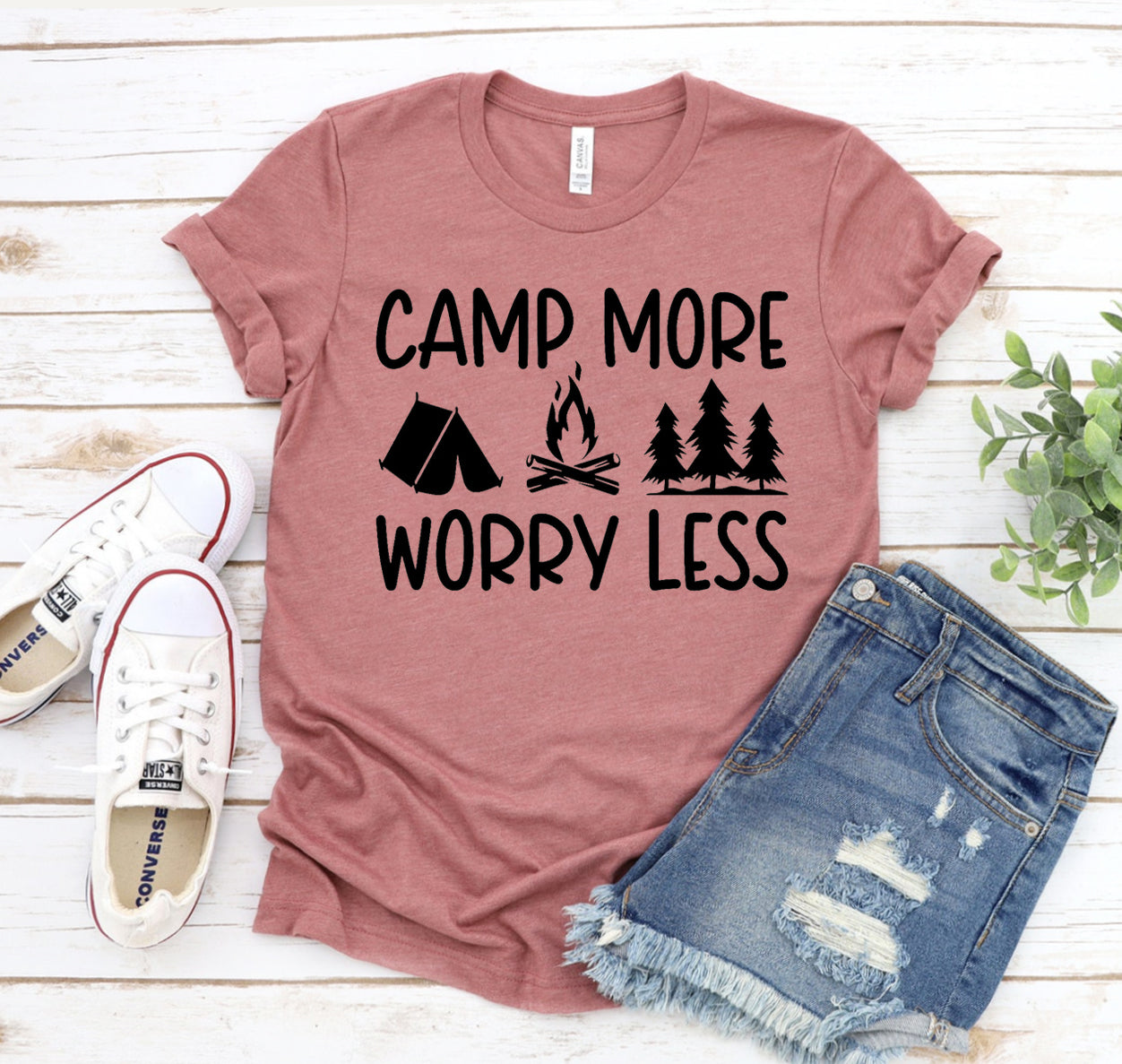 Camp More Worry Less T-shirt