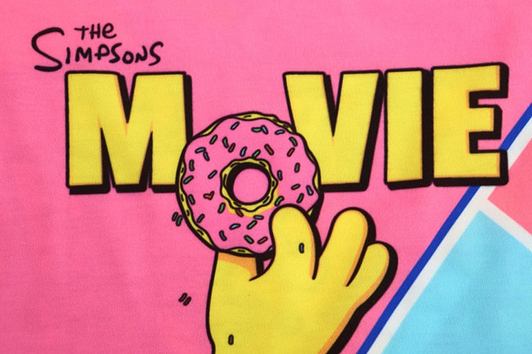 Women  Cartoon Printed  Girl Donuts O-neck T Shirts