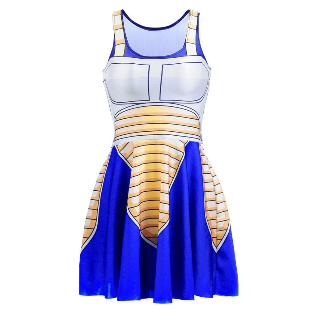New Arrival Women's Dress Dragon Ball Vegtea 3D Printed Fashion Summer Party Dress Slim Mini Dresses