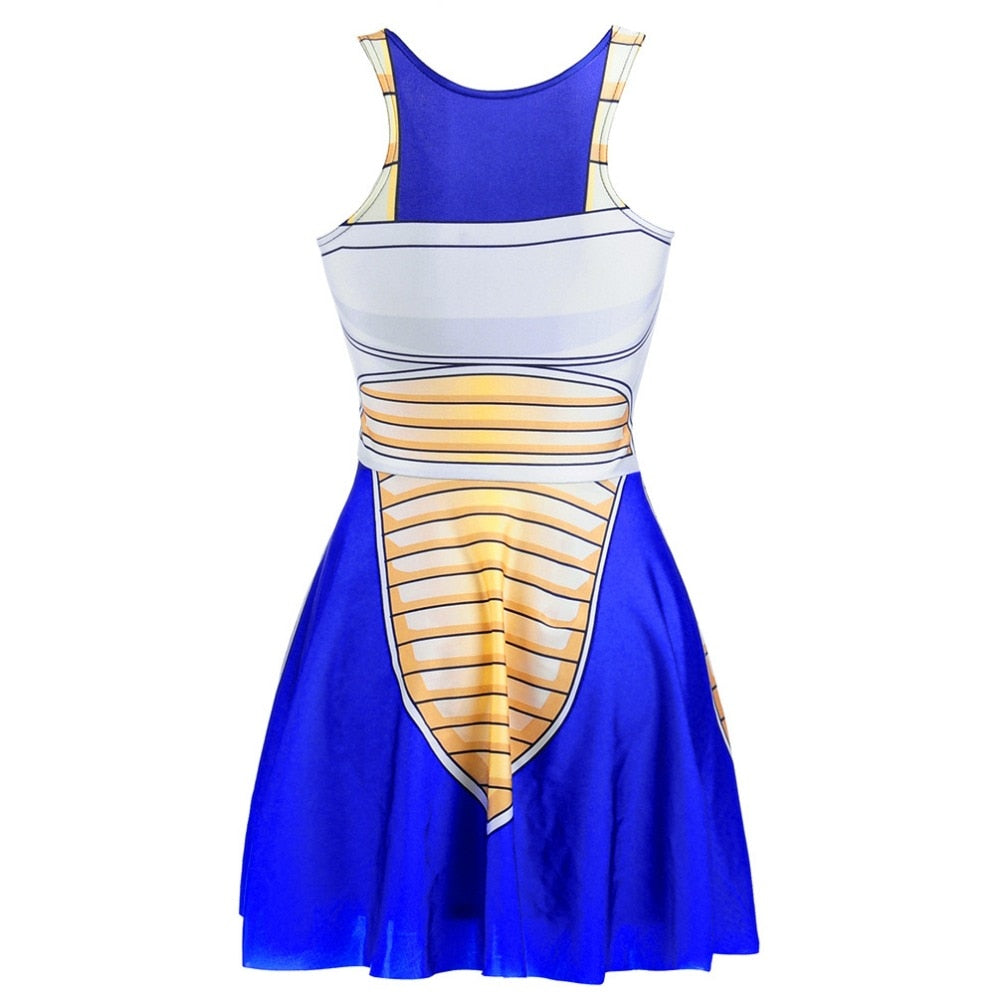 New Arrival Women's Dress Dragon Ball Vegtea 3D Printed Fashion Summer Party Dress Slim Mini Dresses