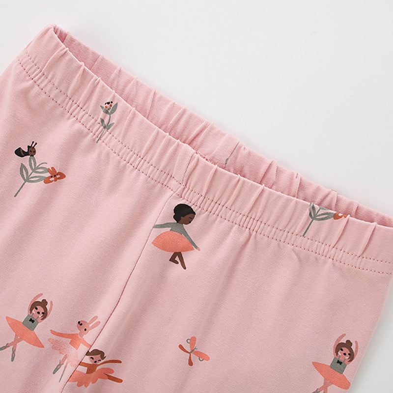 Autumn Arrival Baby Kids Girls Cartoon Ballerina Cute Pants, MyKids-USA®, Trousers, MyKids-USA -  -  -  -  -  -  - .