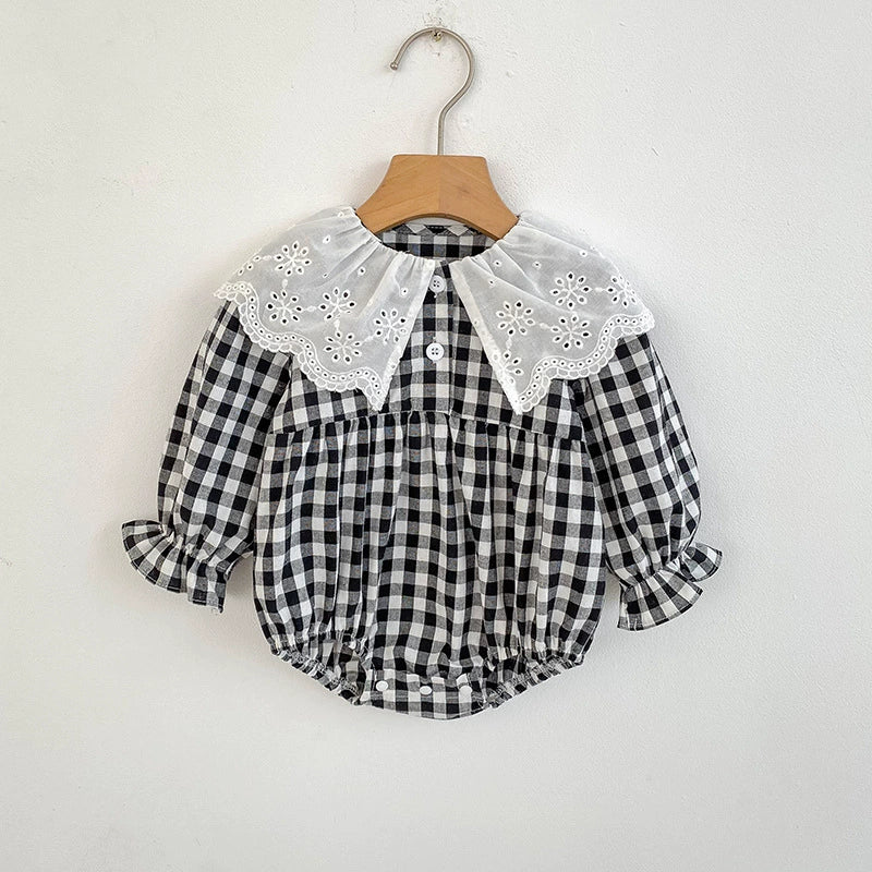 Autumn Baby Girls French-style Flowers Pattern Collar Long Sleeves Plaid bodysuit and Dress – Princess Sister Matching Set, MyKids-USA®, Baby & Toddler Outfits, MyKids-USA -  -  -  -  -  -  - .