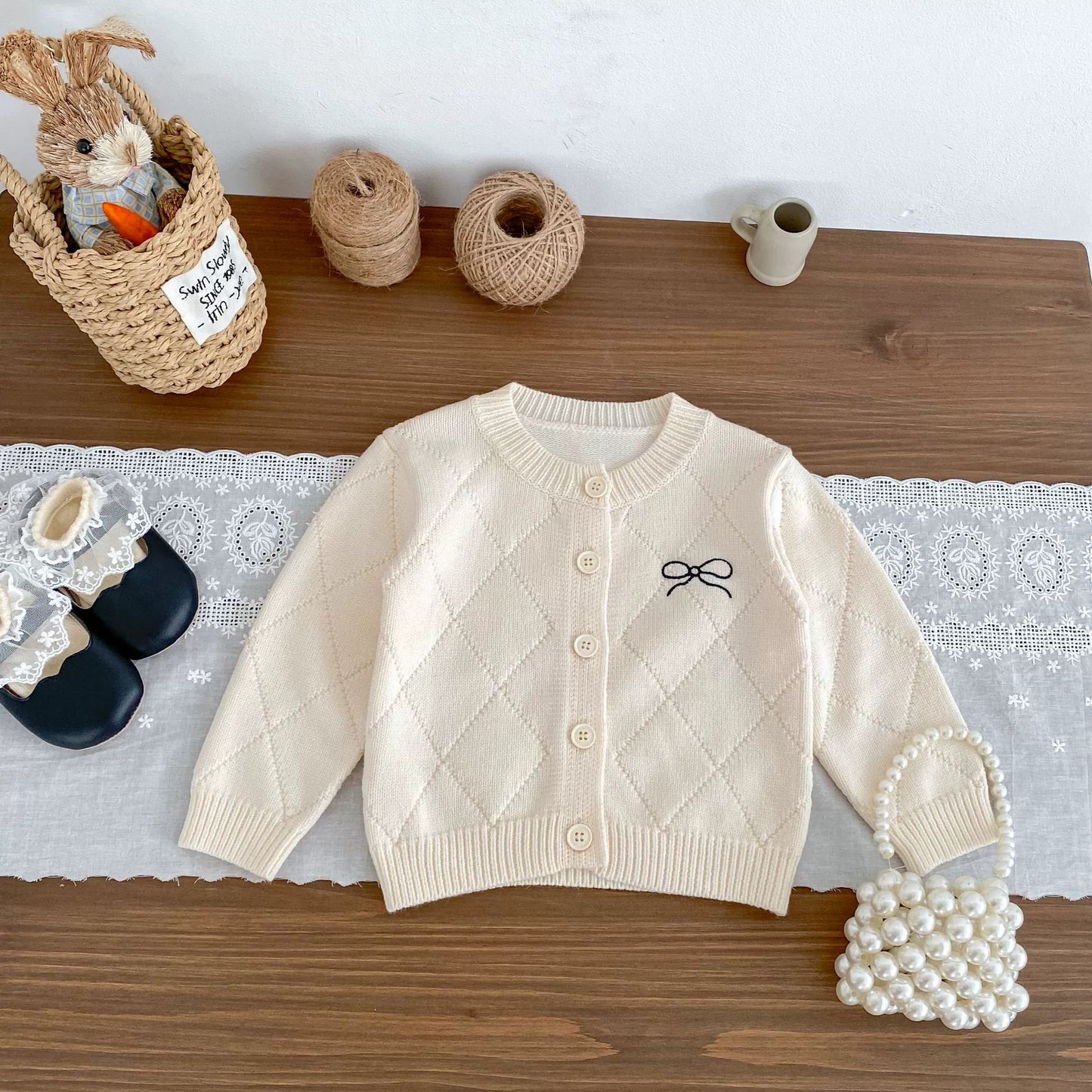 Spring and Autumn Kids Girls Argyle Pattern Long Sleeves Cardigan and Pants Clothing Set, MyKids-USA®, Baby & Toddler Outfits, MyKids-USA -  -  -  -  -  -  - .
