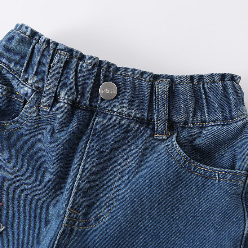 Arrival Autumn Baby Kids Girls Flowers and Cartoon Pattern Denim Pants, MyKids-USA®, Jeans, MyKids-USA -  -  -  -  -  -  - .
