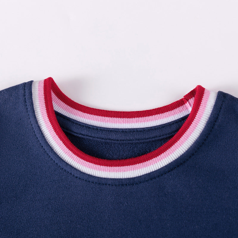 Autumn Arrival Cherry Pattern Long Sleeves Striped Crew Neck Dress for Stylish Girls, MyKids-USA®, Baby & Toddler Dresses, MyKids-USA -  -  -  -  -  -  - .