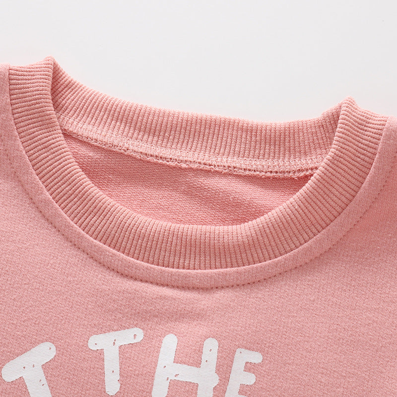 Spring and Autumn Girls Letters Pattern Long Sleeves Pullover and Cartoon Pants Clothing Set, MyKids-USA®, Baby & Toddler Outfits, MyKids-USA -  -  -  -  -  -  - .