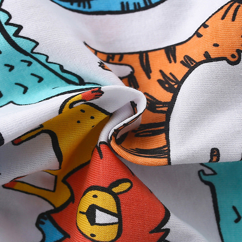Lions and Elephants Pattern T-shirt and Shorts Clothing Set for Boys, MyKids-USA®, Baby & Toddler Outfits, MyKids-USA -  -  -  -  -  -  - .