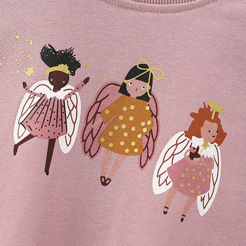 Spring and Autumn Girls Cartoon Pattern Long Sleeves Pullover and Pants Clothing Set, MyKids-USA®, Baby & Toddler Outfits, MyKids-USA -  -  -  -  -  -  - .