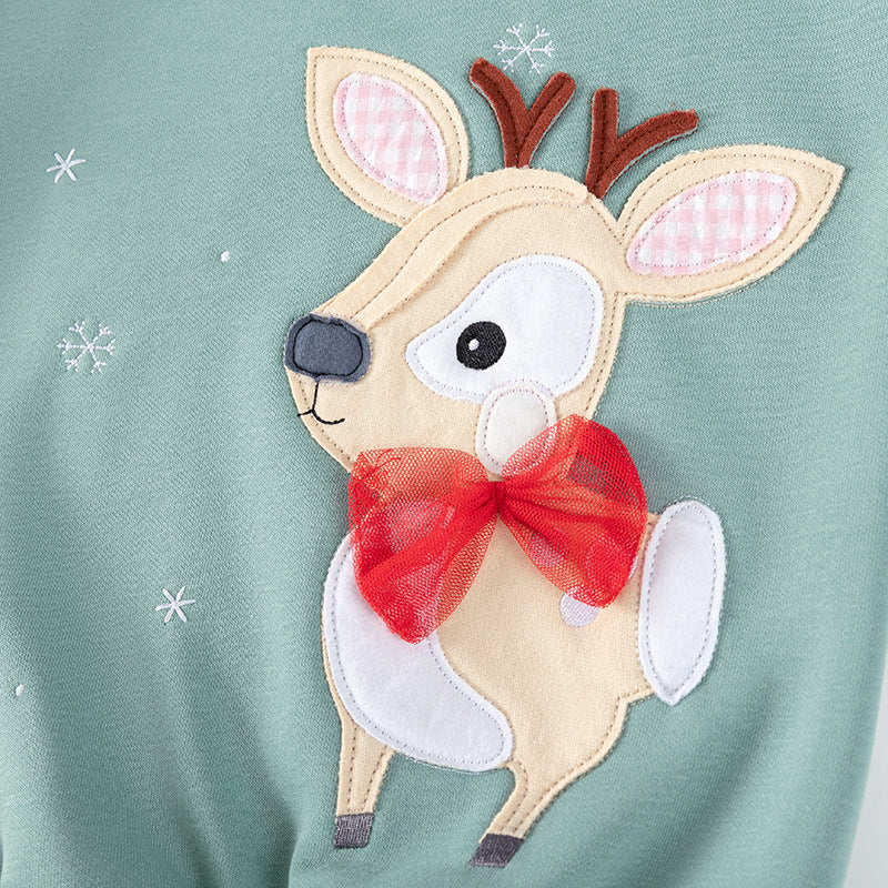 Spring and Autumn Girls Animals Cartoon Pattern Long Sleeves Christmas Clothing Set, MyKids-USA®, Baby & Toddler Outfits, MyKids-USA -  -  -  -  -  -  - .