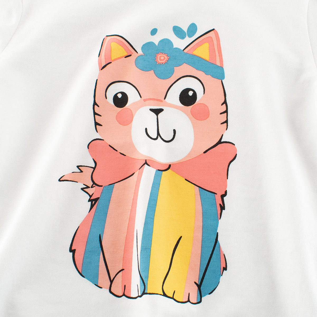 Summer Girls’ Cartoon Cats Pattern Printed T-shirt in European and American Style, MyKids-USA®, Baby & Toddler Tops, MyKids-USA -  -  -  -  -  -  - .