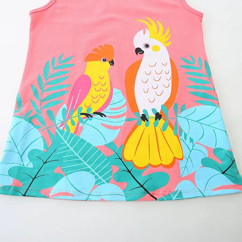 Summer Hot Selling Cute Cartoon Pattern Sleeveless Dress for Stylish Girls, MyKids-USA®, Baby & Toddler Dresses, MyKids-USA -  -  -  -  -  -  - .
