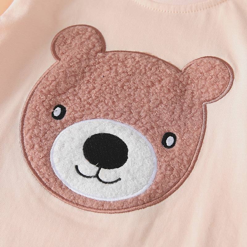 Spring and Autumn Boys Cartoon Teddy Bear Pattern Long Sleeves Top and Striped Pants Clothing Set, MyKids-USA®, Baby & Toddler Outfits, MyKids-USA -  -  -  -  -  -  - .