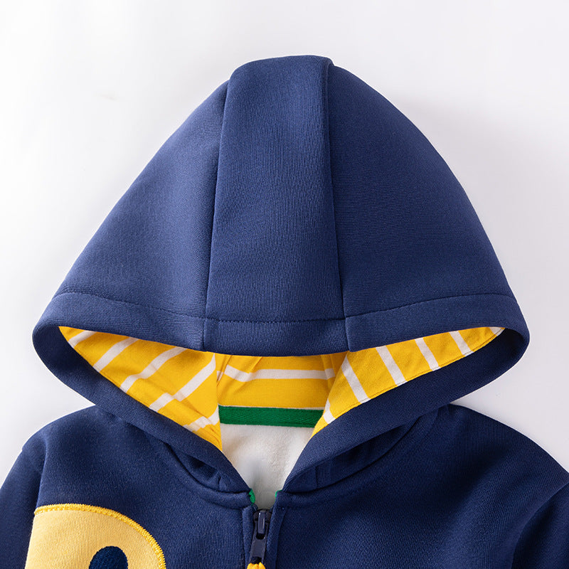 Winter and Autumn Boys Cartoon Pattern Long Sleeves Zip-up Hooded Coat, MyKids-USA®, Baby & Toddler Coats & Jackets, MyKids-USA -  -  -  -  -  -  - .